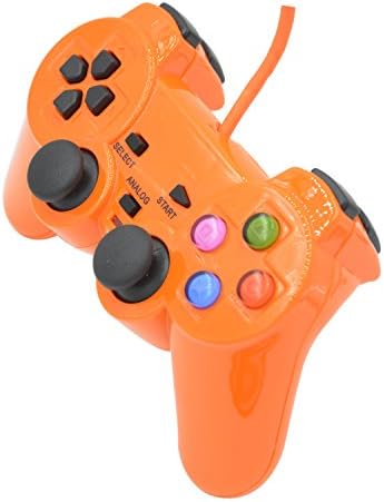 Vezetékes Játékvezérlő Ps2 Dupla Sokk-Narancs