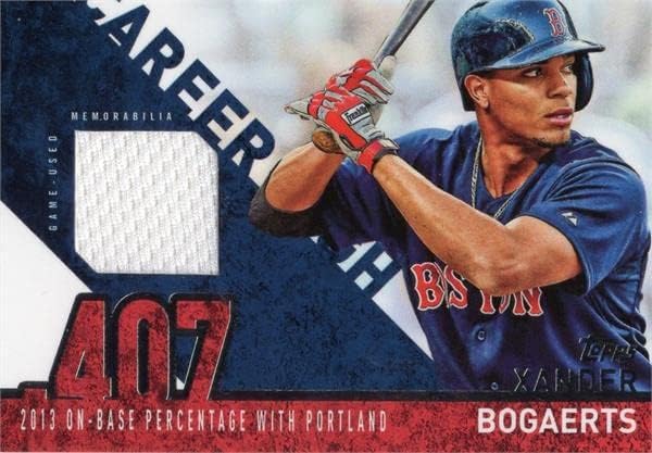 Xander Bogaerts játékos kopott jersey-i javítás baseball kártya (Boston Red Sox) 2015 Topps Karrier Magas CRHXB - MLB Meccset