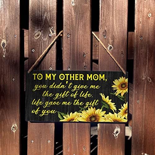 Bónusz Anya Jel Ajándék Parasztház, hogy A Másik Anya nem Adja az Élet Ajándékát a Fa Lóg Alá Emléktábla Rusztikus Wall Art