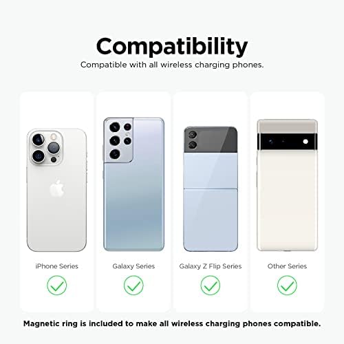 elago Mágneses Autós Töltő Mount Kompatibilis MagSafe iPhone 14 / iPhone 13 / iPhone 12, Kompatibilis a Galaxy S22 / S21,