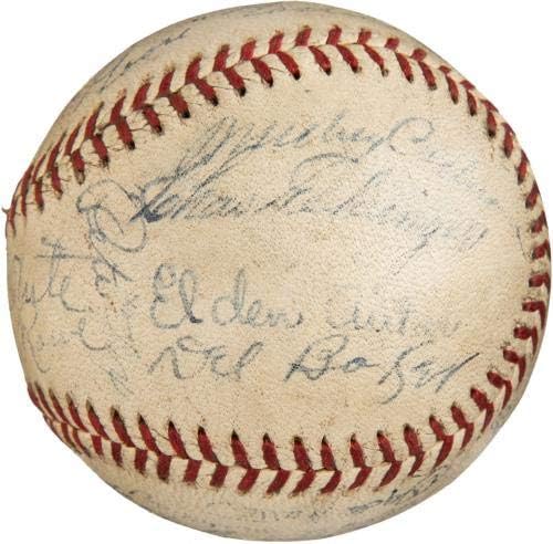 Történelmi 1935-ben a Detroiti Tigrisek World Series Champs Csapat Aláírt Baseball PSA DNS - Dedikált Baseball