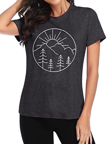 Kaland Tshirt Női Mountain Pólók Túrázás Grafikus Póló Nyári Szabadtéri Alkalmi Nyaralás Maximum