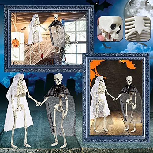 GXFC Halloween Csontváz Teljes Test hasznát vehetjük Ízületek Csontvázak a Halloween Dekoráció Menyasszony Csontváz Mozgatható