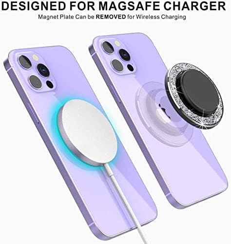 HALLEAST Mágneses Alap Kompatibilis Popsocket iPhone 14/13/12 Mag Biztonságos Esetben【Alap Csak】,Cserélhető, a Vezeték nélküli