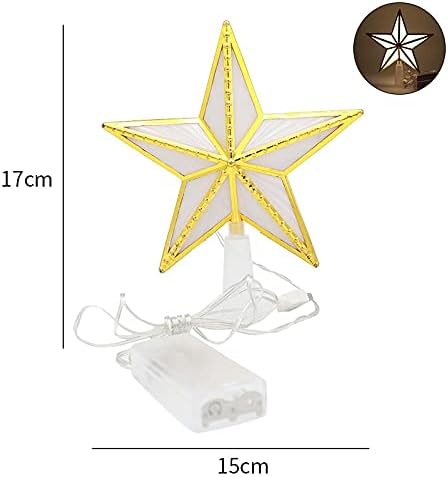 Arany karácsonyfa Topper Star LED világít USB vagy elemes Új Év 2022 Haza, Karácsonyi Dekoráció, Dekoráció, Dísz