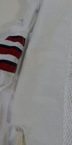 2005-ben a San Francisco 49ers Üres Játék Kiadott Fehér Jersey Reebok 50 DP24074 - Aláíratlan NFL Játék Használt Mezek