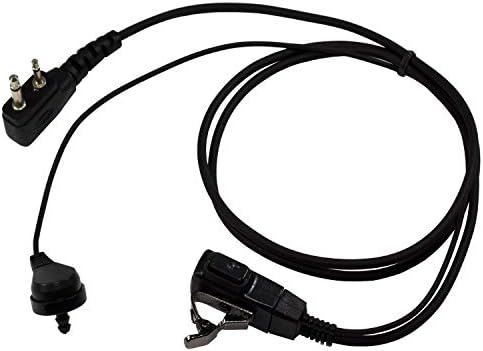HQRP 2 Pin Akusztikus Cső Hangszóró, Fülhallgató Mikrofon Kompatibilis ICOM IC-X2E, IC-Z1A, IC-Z1E Nap Méter