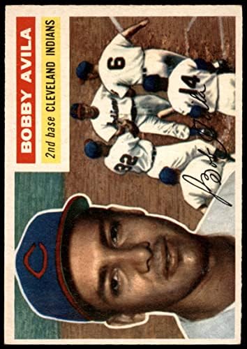 1956 Topps 132 GRY Bobby Avila Cleveland indians (Baseball Kártya) (Szürke Vissza) EX Indiánok