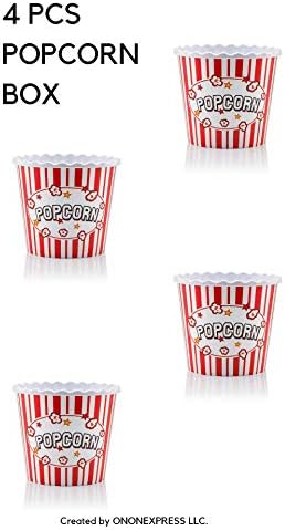 ONONEXPRESS Modern Stílusú Újrahasználható Műanyag Popcorn Doboz/Popcorn Konténerek/Popcorn Tálak Meghatározott Moziban Éjjel