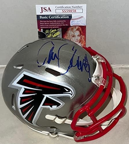 Chris Chandler aláírt Atlanta Falcons Flash mini sisak dedikált SZÖVETSÉG - Dedikált NFL Mini Sisak