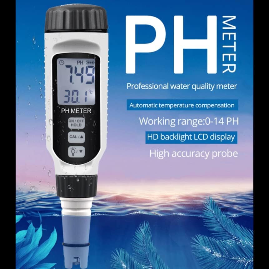 LHLLHL Szakmai Toll Típusú PH Mérő Hordozható PH-értéke a Víz Minősége Teszter Acidometer Akvárium Acidimeter Víz PH-érték
