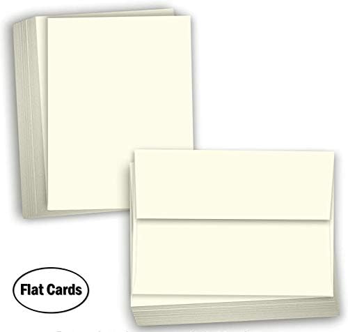 Hamilco Üres Kártyát, de Boríték - Lapos 4.5 x 6.25 A6 Krém Kártyaköteg Papír 80 lb-Kártya a Nyomtató -100 Csomag