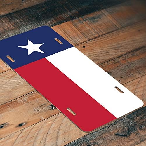 Matricák Home Decor & More Texasi Állami Zászló Rendszám Tag Hiúság Újdonság Fém | UV Nyomtatott Fém | 6-Hüvelyk 12-Hüvelyk