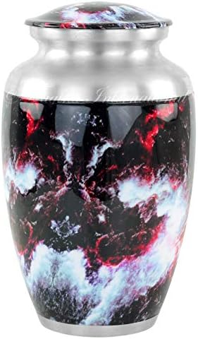 10 Alumínium Díszítő Temetkezési Urnák az Elhamvasztott Emberi Hamu Marad Tárolás | Gyönyörű Galaxy Temetés Pot Kisállat