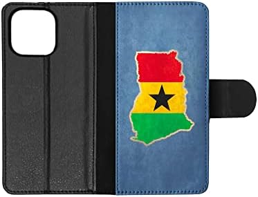 Ghánai Nemzeti Zászlóra FLIP Pénztárca Telefon burkolata Apple iPhone 13 PRO MAX