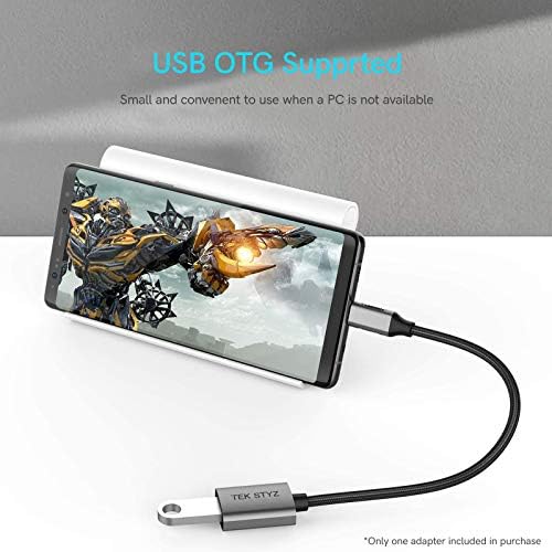 Tek Styz USB-C USB 3.0 Adapter Kompatibilis A Samsung Galaxy S9 Plusz OTG Típus-C/PD Férfi USB 3.0 Női Converter. (5Gbps)