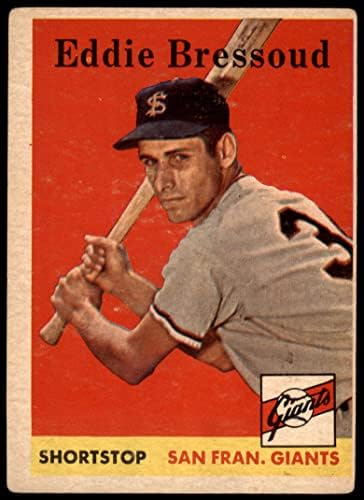 1958 Topps 263 Eddie Bressoud San Francisco Giants (Baseball Kártya) JÓ Óriások
