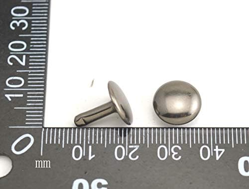 Fenggtonqii Ezüstös Dupla Kap Bőr Szegecsek Cső alakú Fém Szegecsekkel Kap 15mm után 12mm Csomag 40 Készletek