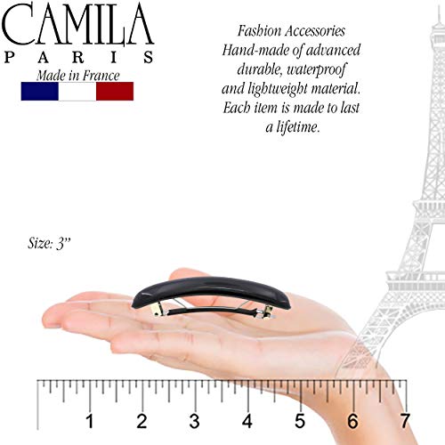 Camila Párizs CP3019 francia Haj Hajcsat Klip a Lányok, Fekete, Gumírozott Fém Csattal-Erős tartás Tartás Haj Klipek a Nők,