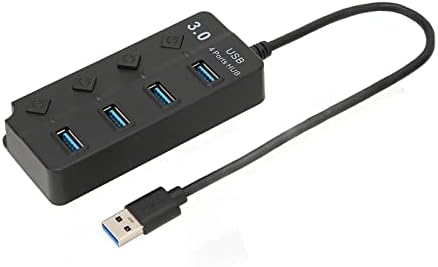 USB 3.0 Hub 4 Port, 4 USB3.0 Portok, 5Gbps Átutalás 480MBps, valamint 12MBps, Transzfer, LED Kijelző Mutatja, hogy a Hatalom