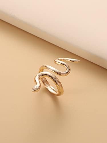 Csörög a Nők Kígyó Design Gyűrű (Színe : Sárga Arany, méret : Egy Méret)