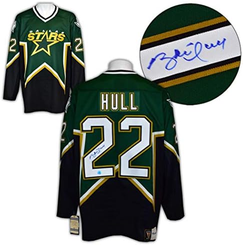 Brett Hull a Dallas Stars Aláírt Retro Fanatikusok Jersey - Dedikált NHL-Mezek