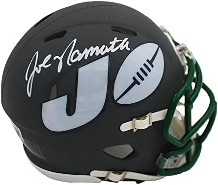 Joe Namath Aláírt New York Jets Sebesség AMP NFL Mini Sisak - Dedikált NFL Mini Sisak
