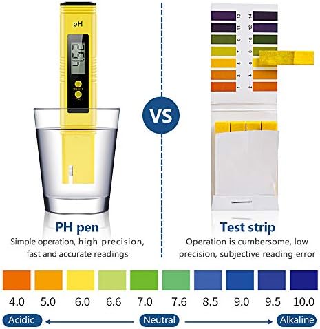 Alysontech Digitális pH Mérő, Víz PH Mérő Teszt 0.00-14,00 ph Intézkedés Tartomány/PH Mérő ATC,a Víz Minősége Teszter Háztartási