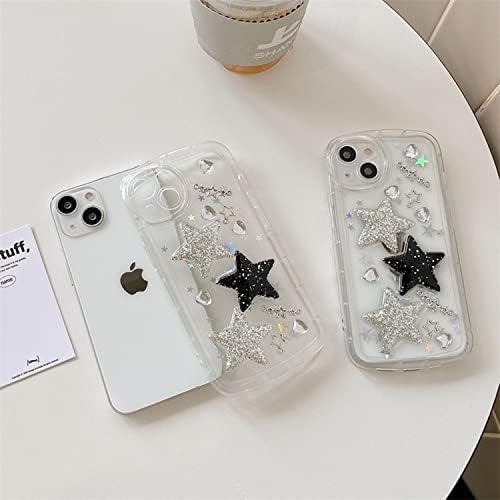 Ownest Kompatibilis iPhone 11 Aranyos Csillogás 3D Csillagok Kristály Szív Tiszta Design Esztétikai Nők Tini Lányok Szép