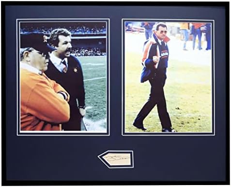 Mike Ditka Aláírt Keretes 16x20 Fotó Meghatározott SZÖVETSÉG Középső Ujj 1985-Ben a Chicago Bears - Dedikált NFL-Fotók