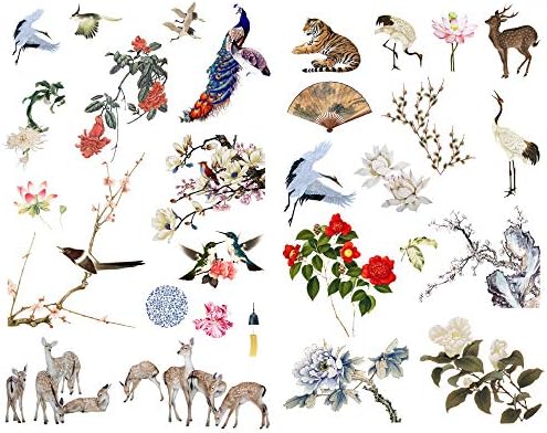 Seasonstorm Kínai Festmény Növény, Állat Elővágott Aranyos Esztétikai Napló Utazási Papír Szemét Journal Matricák Scrapbooking