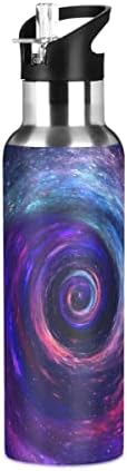 Glaphy Univerzum Galaxy 32 oz Üveg Víz, Víz, Üveg, Szalma Fedél Hőszigetelt, Rozsdamentes Acél, Futás, Séta, Utazás, Sport