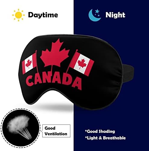 Kanada Nap Zászlók Aludni Szem Maszk Puha Vicces Szem Árnyék Kendőt Szem Fedezze Alszik Maszk Utazás