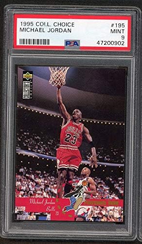 Michael Jordan 1995 Felső szint Gyűjtők Választás Kosárlabda Kártya 195 Osztályozott PSA 9 MENTA