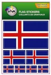 Izland Ország Zászló 7 Különböző Méretű Gyűjtemény Matrica Matricák Új Csomag