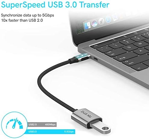 Tek Styz USB-C USB 3.0 Adapter Működik a Sony H3223 OTG Típus-C/PD Férfi USB 3.0 Női Converter. (5Gbps)