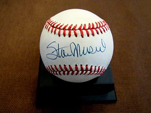 Stan Musial 3 X Mvp Wsc Stl Bíborosok Hof Aláírt Auto Vintage Onl Baseball Szövetség - Dedikált Baseball