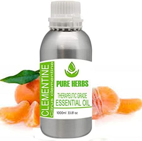 Tiszta Gyógynövények, Clementine (Citrus Clementine) Pure & Natural Therapeautic Minőségű illóolaj Nélkül Cseppentő 1000ml