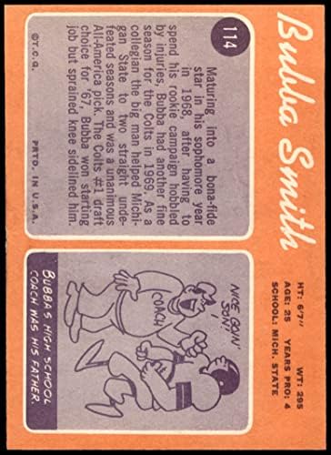 1970 Topps 114 Bubba Smith Baltimore Colts (Foci Kártya) EX/MT Colts Michigan St