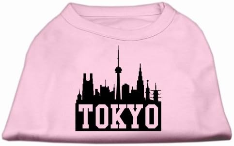 Tokió Skyline Képernyő Nyomtatás, Póló, Világos Rózsaszín XXXL (20)