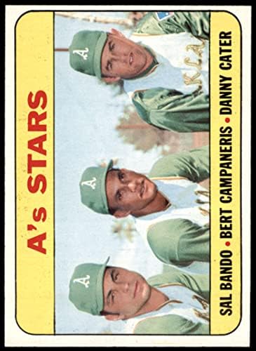 1969 Topps 556 A Csillagok Sal Bando/Bert Campaneris/Danny Ellát Oakland Athletics (Baseball Kártya) EX/MT Atlétika
