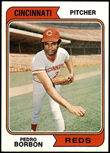 1974 Topps 410 Pedro Borbon Cincinnati Reds (Baseball Kártya) NM+ Vörösök