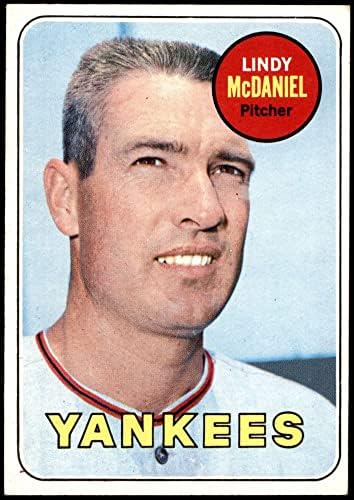 1969 Topps 191 Lindy McDaniel New York Yankees (Baseball Kártya) EX/MT Yankees