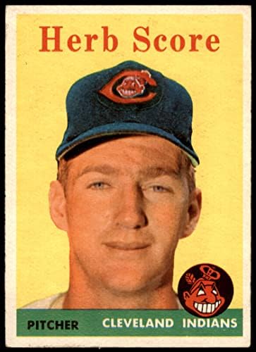 1958 Topps 352 Herb Pontszám Cleveland indians (Baseball Kártya) VG/EX Indiánok
