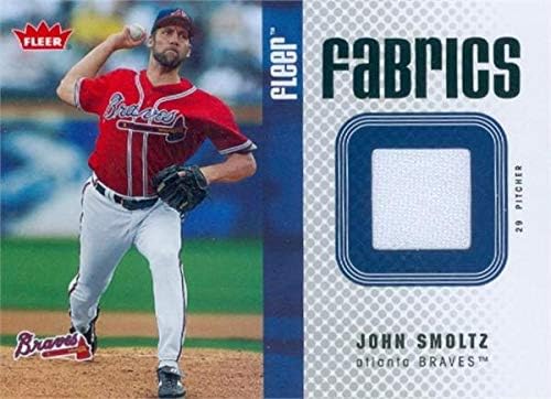 John Smoltz játékos kopott jersey-i javítás baseball kártya (Atlanta Braves) 2006 Fleer Szövet FFSM - MLB Meccset Használt