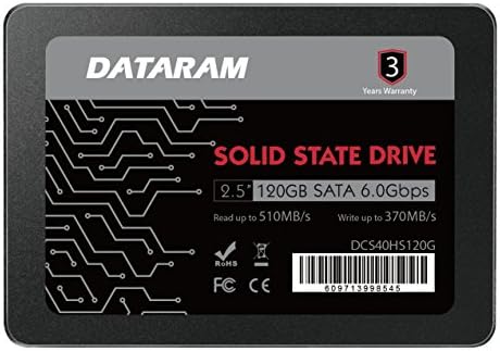 Dataram 120GB 2,5 SSD Meghajtó szilárdtestalapú Meghajtó Kompatibilis az Intel NUC6I3SYH