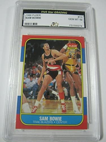 1986 Fleer 13 SAM BOWIE Portland Trail Blazers Kosárlabda Kártya Gem Menta 10 - Aláíratlan Kosárlabda Kártyák