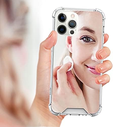 LUVI Kompatibilis az iPhone 14 Pro Max Tükör Esetben Aranyos a Nők, Lányok Szilikon Lökhárító Slim Ultra Vékony Esetben Sarok
