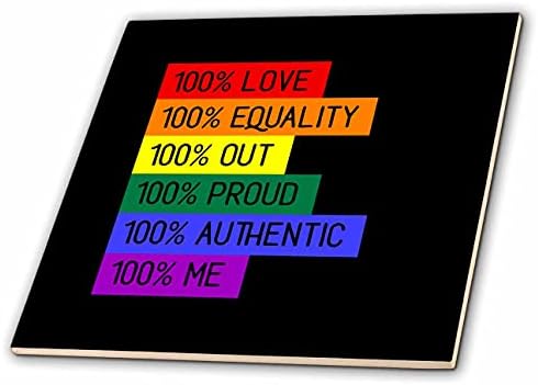3dRose - a szeretet, egyenlőség, ki büszke, hiteles, nekem a fekete. - Csempe (ct_349158_1)