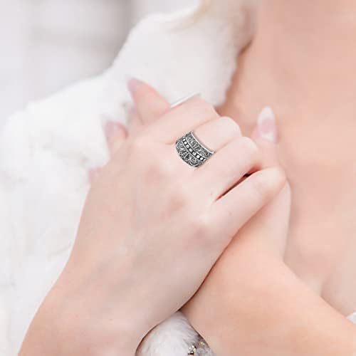 Női Gyűrű Női Ékszerek Gyűrűk Nők Vintage Stílusú Szőlő Mintás Esküvői Gyűrűk Bohém Sterling Ezüst Eljegyzési Gyűrűk, Nők